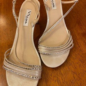 NINA rhinestone slingback sandals